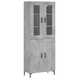 Highboard Concrete Grey 69.5x34x180 cm Engineered Wood 3198341