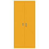 Storage Cabinet Mustard Yellow 90 x 40 x 200 cm Steel 3406175