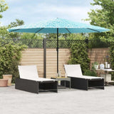Garden Parasol with Steel Pole Blue 388x388x248 cm 4005114