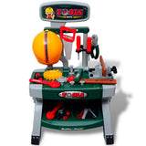Kids'/Children's Playroom Toy Workbench with Tools Green Grey 80112
