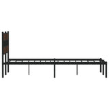 Bed Frame without Mattress with Headboard Brown Oak 140x190 cm 4017151