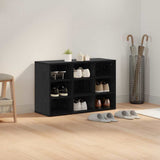 Shoe Cabinet Black Oak 77.5 x 30 x 51 cm Engineered Wood 875208