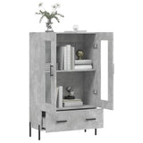 Highboard Concrete Grey 69.5x31x115 cm Engineered Wood 828312