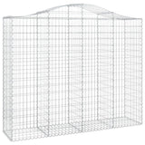 Arched Gabion Baskets 3 pcs 200x50x160/180 cm Galvanised Iron 3145704