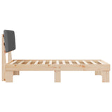 Bed Frame with Upholstered Headboard Light Grey 100 x 200 cm 877509