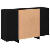Sideboard Black Oak 120 x 30 x 75 cm Engineered Wood 875037