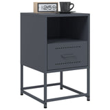 Bedside Cabinets 2 pcs Anthracite 36x39x60.5 cm Steel 846559