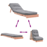 Futon Sofa Bed with Mattress 60x206x11 cm Solid Wood Douglas 846749