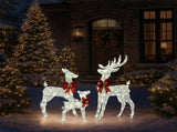 3-Piece Lighted Christmas Reindeer Set Outdoor Decorations, Weather Proof Sparkling Deer 21962879