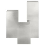 Plant Stand 3 pcs Silver Stainless steel 865831