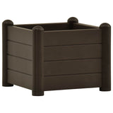 313972 Garden Raised Bed PP Mocha 43x43x35 cm