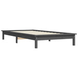 820528 Bed Frame without Mattress Grey 90x200 cm Solid Wood