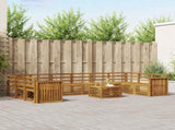 Outdoor Sofa Set 11 pcs Natural Solid Acacia Wood 3375594