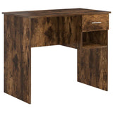 Desk with Drawer Smoked Oak 90 x 49 x 75 cm Engineered Wood 869270