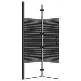 Folding Shower Enclosure ESG 80x140 cm Black 150740