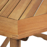 Bistro Set Brown Solid acacia wood Medium Foldable Bistro Set 3057864