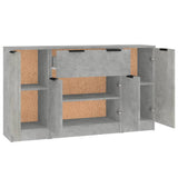 Sideboards 3 pcs Concrete Grey Engineered Wood 3115831
