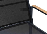 Garden Chairs 2 pcs Black and Anthracite 53.5 x 59 x 77 cm 42025099