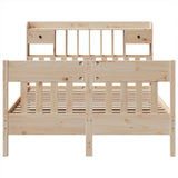 Bed Frame without Mattress 150x200 cm King Size Solid Wood Pine 3323257