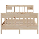 Bed Frame without Mattress 140x200 cm Solid Wood Pine 3323260