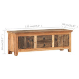TV Cabinet 120x30x40 cm Solid Acacia Wood and Reclaimed Wood 320380