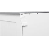 Freestanding Bathroom Cabinet, Storage Cupboard with 2 Drawers, Double Doors, Adjustable Shelf, T3398P330468