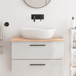 Bathroom Countertop 80x50x2 cm Untreated Solid Wood 3156023