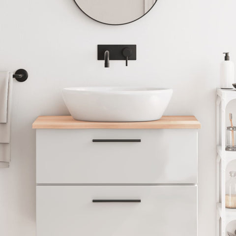 Bathroom Countertop 80x50x2 cm Untreated Solid Wood 3156023