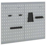 Tool Wall Panel 2 pcs Grey 100 x 1 x 80 cm 4103483