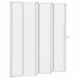 Bath Screen Folding Frosted 168 x 140 cm Aluminium & PP Panel 42023506