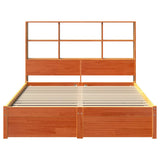 Bed Frame with Storage Headboard Wax Brown 160 x 200 cm 3422761