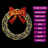 Wreath with 80 LEDs Warm white 92 x 92 x 9.5 cm Acrylic 42019125