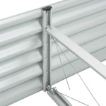 Garden Raised Bed 320x80x44 cm Galvanised Steel Silver 45517
