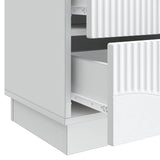 Bedside Cabinet White 43 x 34.5 x 44.5 cm Engineered Wood 895215