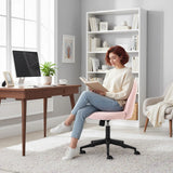 Teddy Fleece Office Chair with Wheels - Light Pink T3398P425006