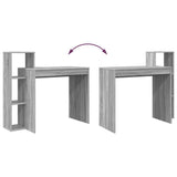 Desk with Shelf Grey Sonoma 100 x 40 x 90 cm Engineered Wood 869319