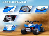 Honda Licensed Kids Electric Quad Bike, 6V ATV Ride On for Ages 1.5-3 Years, Blue T3398P348320