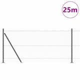Welded Wire Fence with Concrete Base 25 x 1 m 3353658