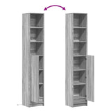 Sideboard with LED Grey Sonoma 36x32.5x200 cm Engineered Wood 852129