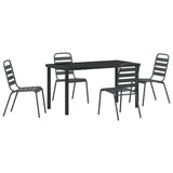Garden Dining Set 5 pcs Anthracite Powder-Coated Steel 3379298