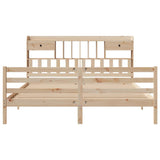 Bookcase Bed without Mattress 180x200 cm Super King Solid Wood Pine 3321944