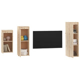 TV Cabinets 3 pcs Solid Wood Pine 3100159