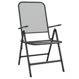 Folding Garden Chair Set of 2 Anthracite 317340