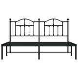 Metal Bed Frame without Mattress with Headboard Black 160x200cm 353442