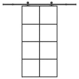 Sliding Door with Hardware Set 102,5x205 cm ESG Glass&Aluminium 3332903