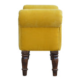 Mustard Velvet Bench IN780