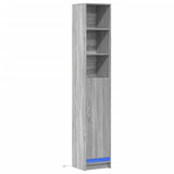 Sideboard with LED Grey Sonoma 36x32.5x200 cm Engineered Wood 852129