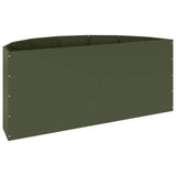 Planter Olive Green 120 x 60 x 50 cm Steel 883706