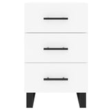Bedside Cabinet White 40x40x66 cm Engineered Wood 827684