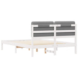 Bed Frame with Upholstered Headboard Light Grey 140 x 190 cm 877988